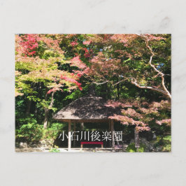 Färgad Maple Träd och Rest House Vykort