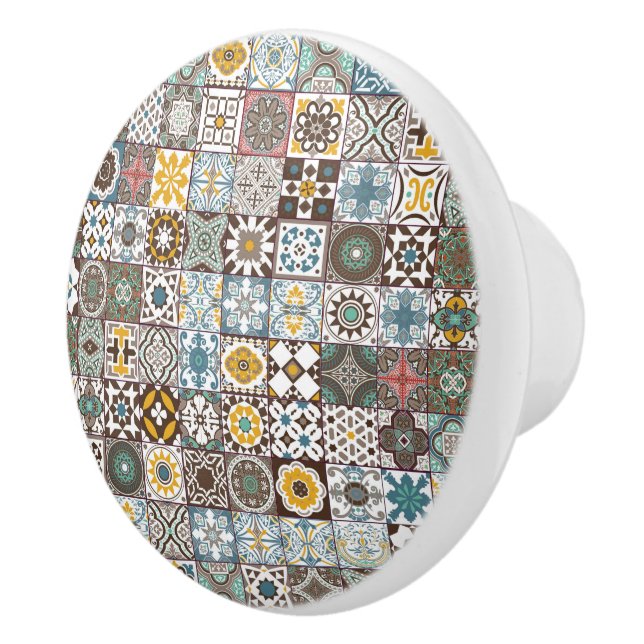 Färgad marockansk panel knopp (Höger)
