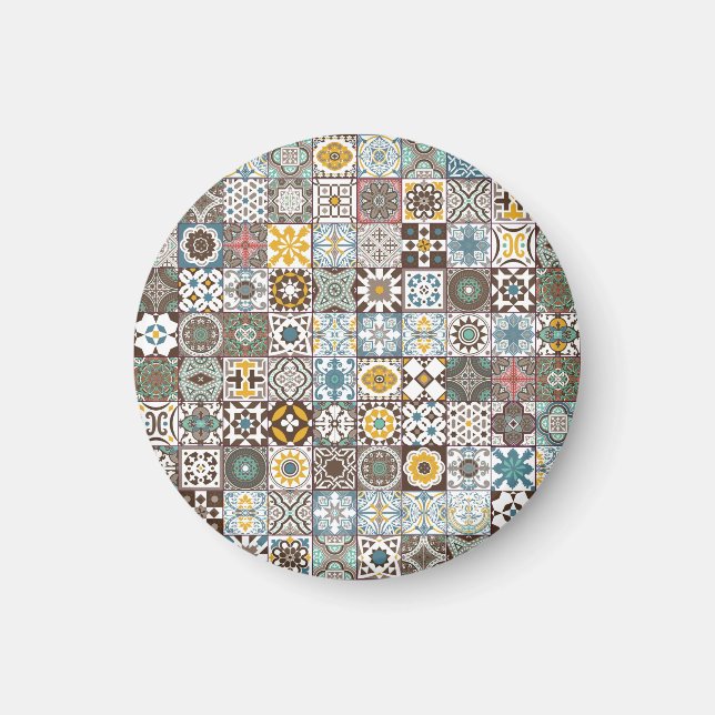 Färgad marockansk panel magnet (Framsidan)
