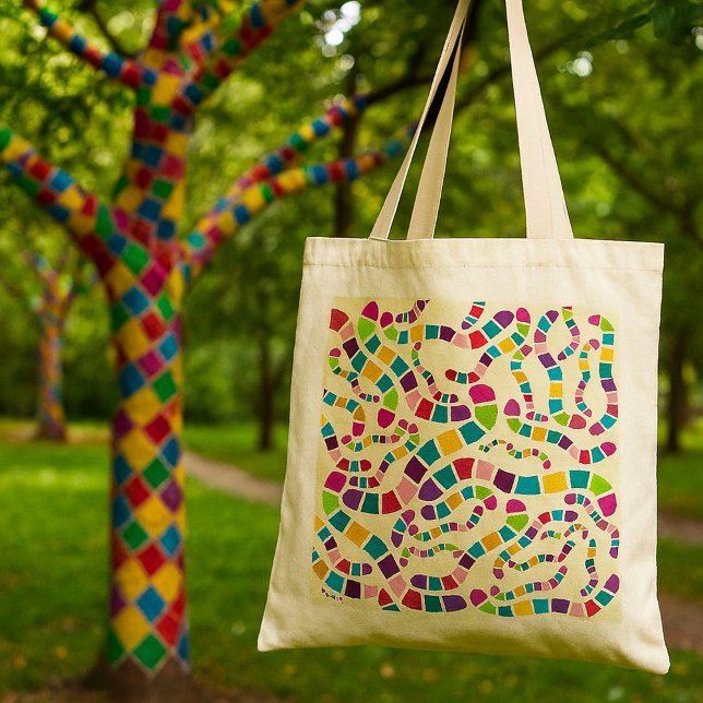 Färgad Mask Tote Bag Tygkasse (Skapare uppladdad)