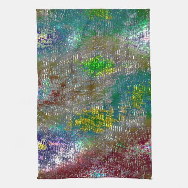 Färgad med groover och nedfläckad med flådda färge kökshandduk (Vertikal)