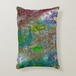 Färgad med groover och nedfläckad med flådda färge prydnadskudde