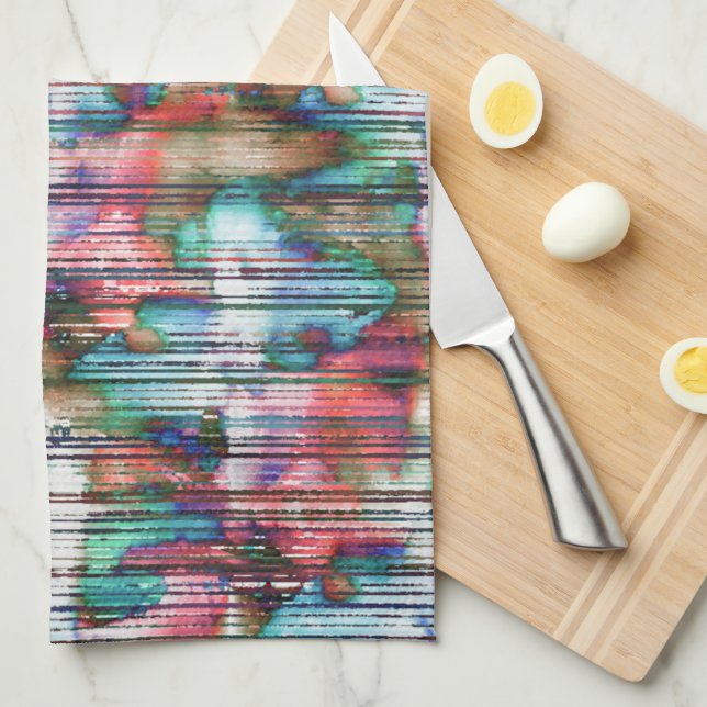 Färgad med slitet rand, virtuellt liggande kökshandduk (Vikt i Fjärdedel)