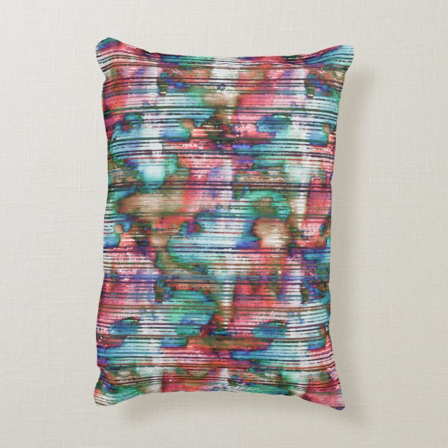 Färgad med slitet rand, virtuellt liggande prydnadskudde (Baksidan(Vertikal))