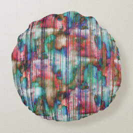 Färgad med slitet rand, virtuellt liggande rund kudde