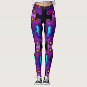 Färgad mekanisk Android Futuristisk Robot Leggings