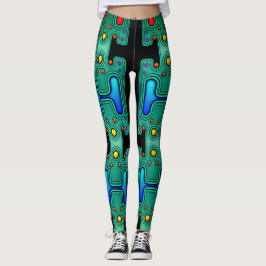 Färgad mekanisk Android Futuristisk Robot Leggings