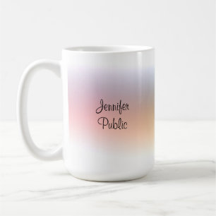 Färgad modern handskriven skriptmall kaffemugg