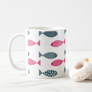 färgad mönster kaffemugg