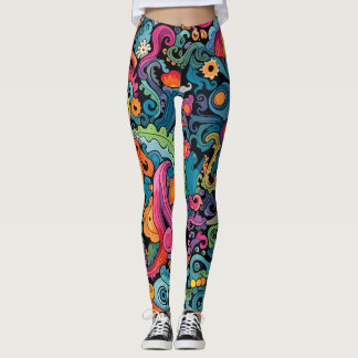 Färgad mönster leggings
