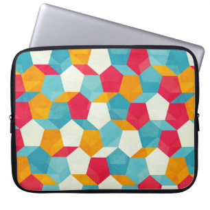 färgad mosaik, sömlös mönster laptop fodral