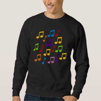 Färgad musik noter lång ärmad tröja