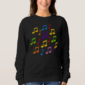Färgad musik noter t shirt