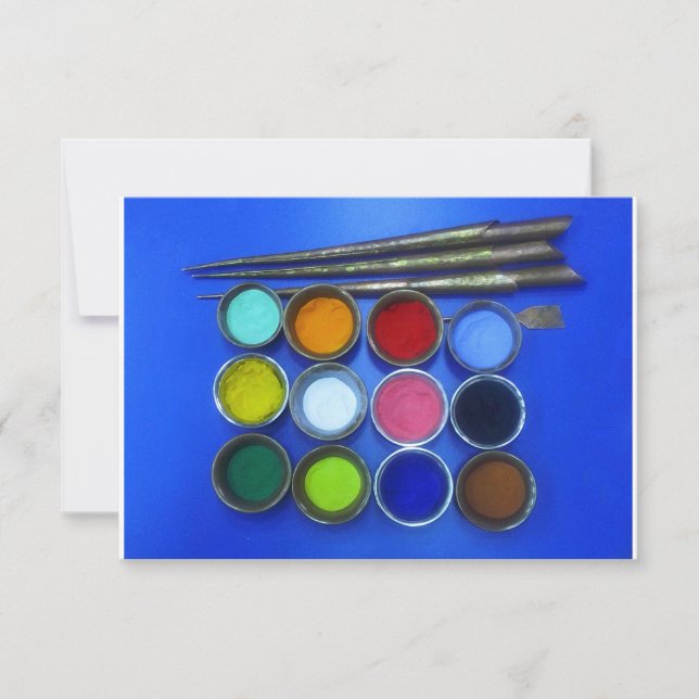 färgad och att bygga en buddistisk mandala-inbjuda inbjudningar (Framsida)