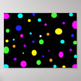 Färgad Orbs-poster Poster