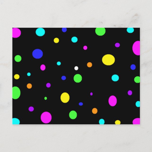 Färgad Orbs-vykort Vykort (Framsida)