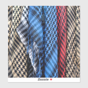 Färgad Palestina Keffiyeh Klistermärken