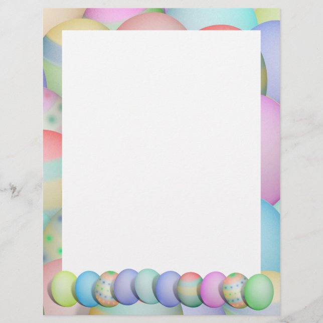 Färgad Påskägg Background Reklamblad (Framsidan)