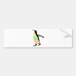 Färgad Peguin Bildekal