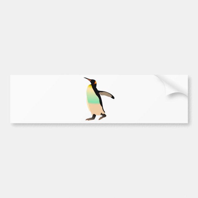 Färgad Peguin Bildekal (Framsidan)