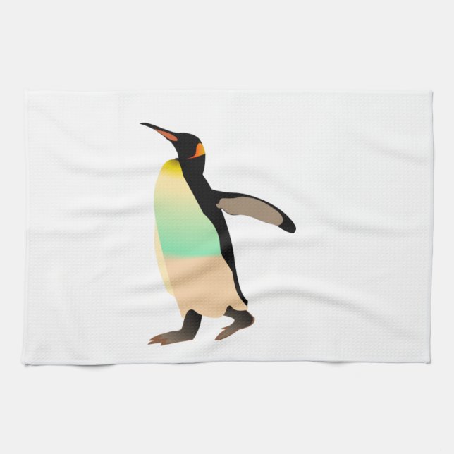 Färgad Peguin Kökshandduk (Horisontell)