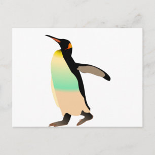 Färgad Peguin Vykort