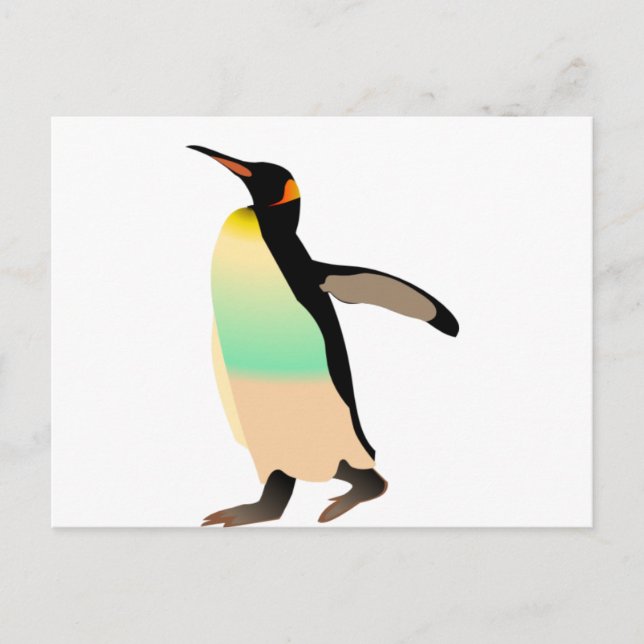 Färgad Peguin Vykort (Framsida)