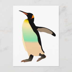 Färgad Peguin Vykort