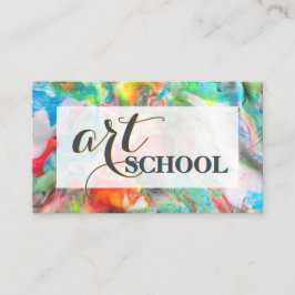 Färgad Plasticine Art School - Art Teacher Card Visitkort
