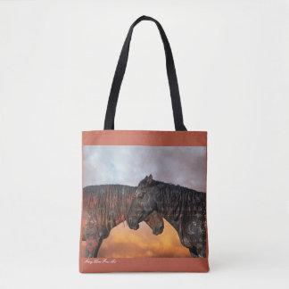 Färgad ponnyer Tote Bag Tygkasse
