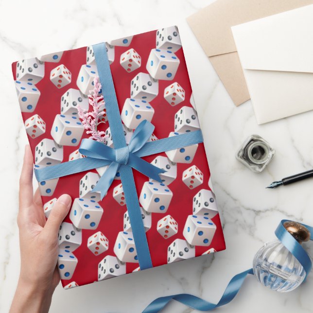 Färgad punkter på tärning presentpapper (Gifting)