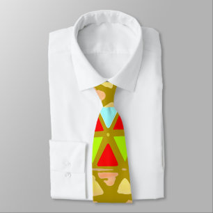 Färgad Pyramid mönstrad Tie Slips