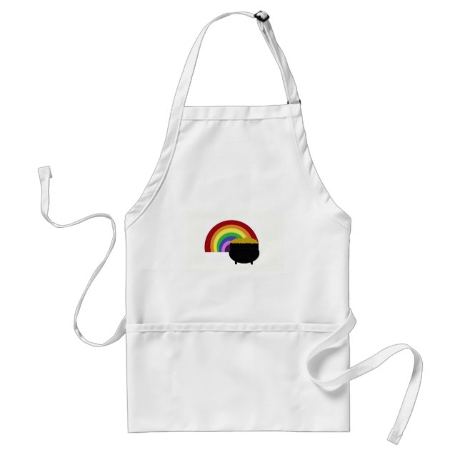Färgad Rainbow and Pot of Guld Förkläde (Framsidan)