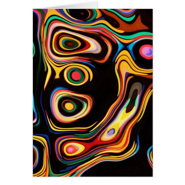 Färgad Rainbows Hälsningskort (Framsidan)