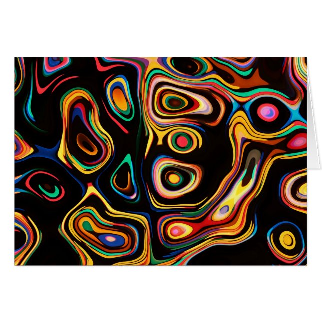 Färgad Rainbows Hälsningskort (Framsidan Horizontal)