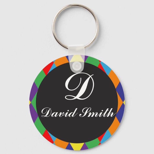 Färgad Rhombus Nyckelring (Framsida)