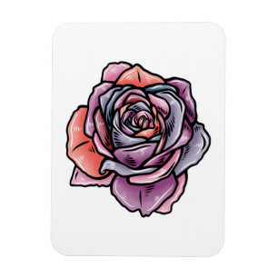 Färgad Ro Flower Magnet