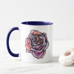 Färgad Ro Flower Mugg