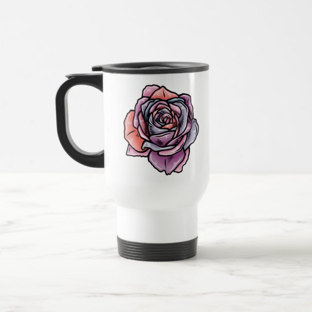 Färgad Ro Flower Resemugg (Vänster)