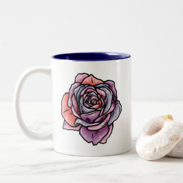 Färgad Ro Flower Två-Tonad Mugg