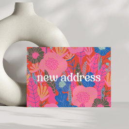 Färgad röd Blommigt Vi Flyttat ny Flytta i hemmet Meddelande