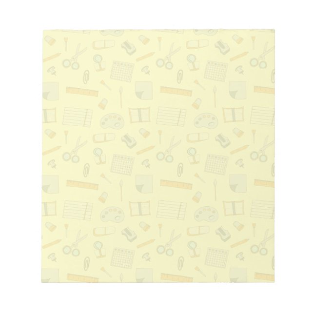 Färgad School Supplies Mönster Anteckningsblock (Framsida)