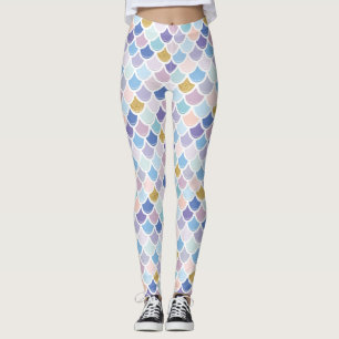 färgad Sjöjungfru Leggings