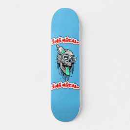 Färgad Skull Mini Skateboard Bräda 18,5 Cm