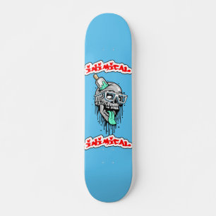 Färgad Skull Mini Skateboard Bräda 18,5 Cm