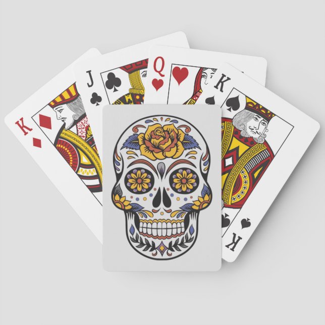 Färgad skulldesign casinokort (Baksidan)