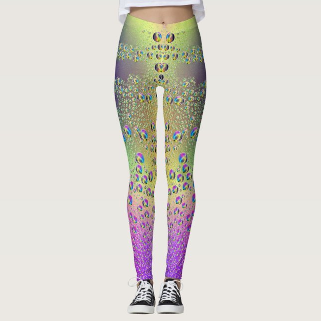 Färgad Smärtdroppar Leggings (Framsida)