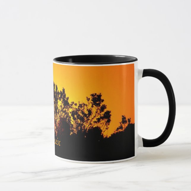 Färgad solnedgång av Bobby Mikul keramisk mugg (Höger)