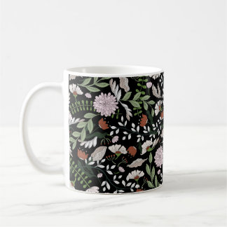 Färgad, sömlös mönster med blommor kaffemugg