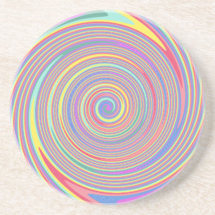 Färgad Spiral Swirl Underlägg Sandsten